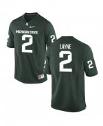 Men's Justin Layne Michigan State Spartans #2 Nike NCAA Green Authentic College Stitched Football Jersey VE50R26BD